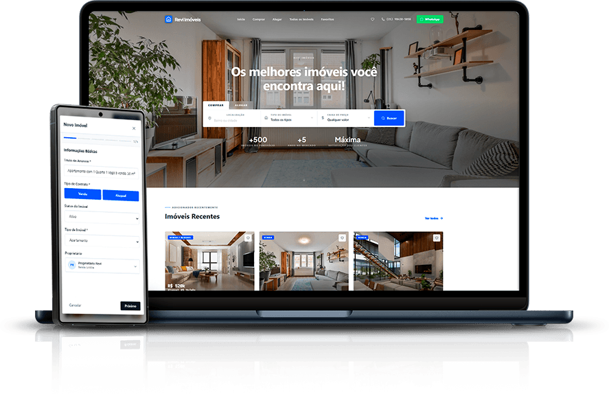 Painel do Revi - CRM imobiliário e gestão de imóveis para corretores